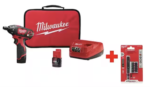 12V Lithium-Ion Cordless 1/4 in Two 1.5Ah Batteries, Charger and Tool Bag $59