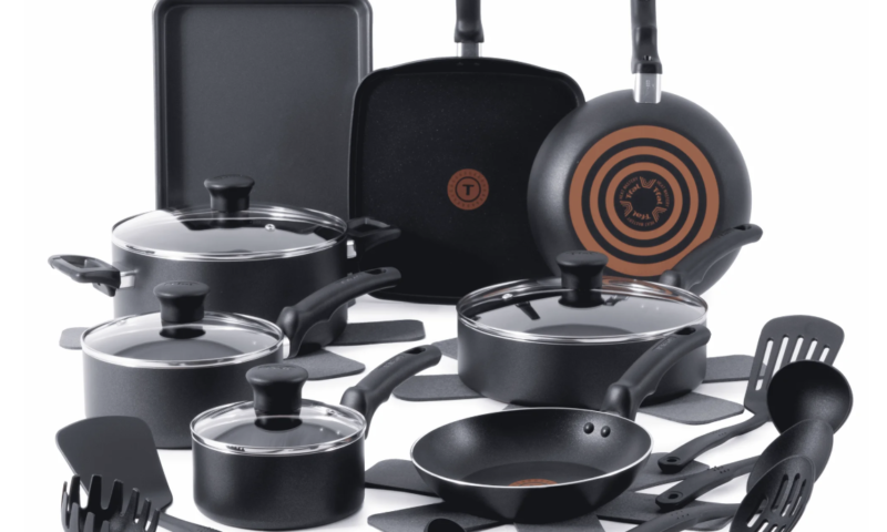 T-fal Kitchen Solutions, 22 Piece Non-Stick Pots $49