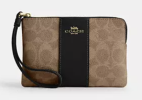 Coach Corner Zip Wristlet $28 was $88