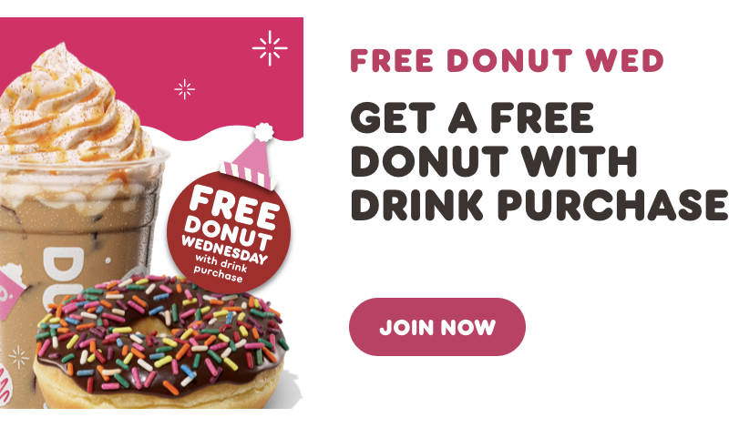 Free Donut with Drink Purchase