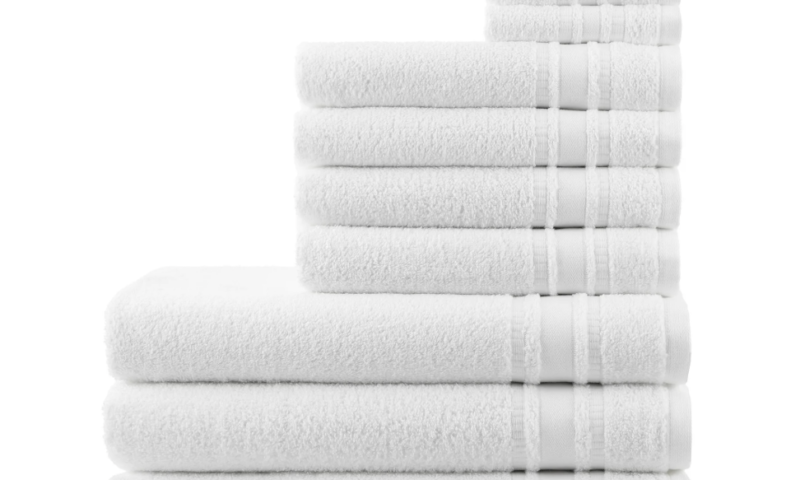 100% Cotton 12-Piece White Towel Set $20 was $35