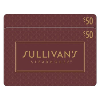 Sullivan’s Steakhouse Two Restaurant $50 E-Gift Cards ($100 Value) $69.9