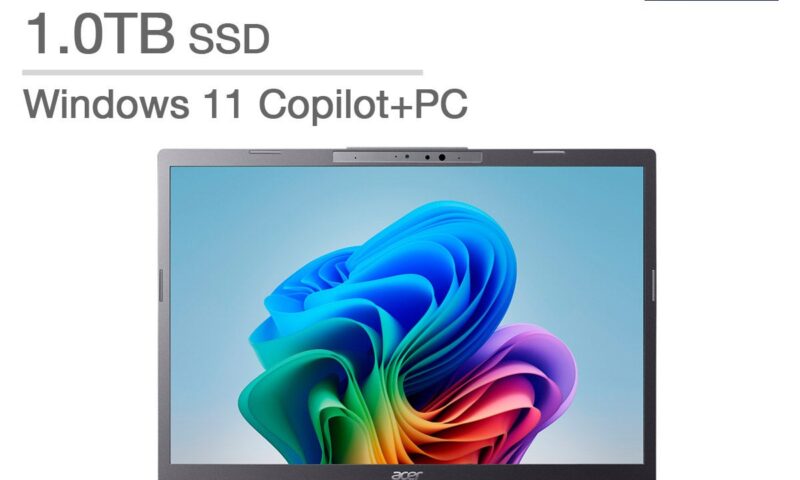 Acer Aspire 14 AI Copilot+ PC  Intel Core Ultra 9 processor 288V  WUXGA (1920 x 1200) Touchscreen  32GB RAM – 1TB SSD- Windows 11 Home – Steel Gray price was $1089.99 $799.99