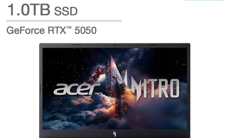 Acer Nitro V 15.6 Gaming Laptop – Intel Core i7-13620H Processor – NVIDIA GeForce RTX 5050 Laptop GPU – Full HD IPS 165Hz Display – 16GB DDR4 – 1TB PCIe Gen 4 SSD – Windows 11 Home price was $999.99 $899.99