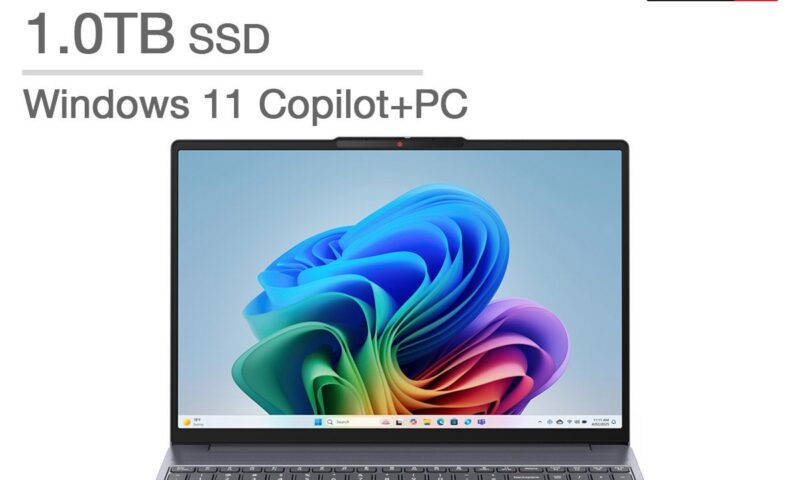 Lenovo IdeaPad Slim 3x 15.3 Touchscreen Copilot+ PC Laptop- Qualcomm Snapdragon X – WUXGA (1920×1200) – Windows 11 Home – 16GB RAM – 1TB SSD price was $699.99 $499.99