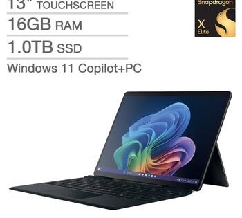 Microsoft Surface Pro Copilot+ PC Bundle – 13 OLED PixelSense Flow 2880 x 1920 Touchscreen- Qualcomm Snapdragon X Elite (12 core) Processor – Windows 11 – Graphite price was $1548.99 $999.99