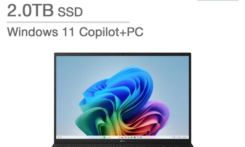 LG gram 17 Copilot+ PC  Thin and Lightweight Laptop  Windows 11 Home  Intel Evo Edition – Intel Core Ultra 7  32GB RAM  2TB SSD  Black price was $1799.99 $1499.99