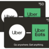 Uber – Two $50 eGift Cards for $80